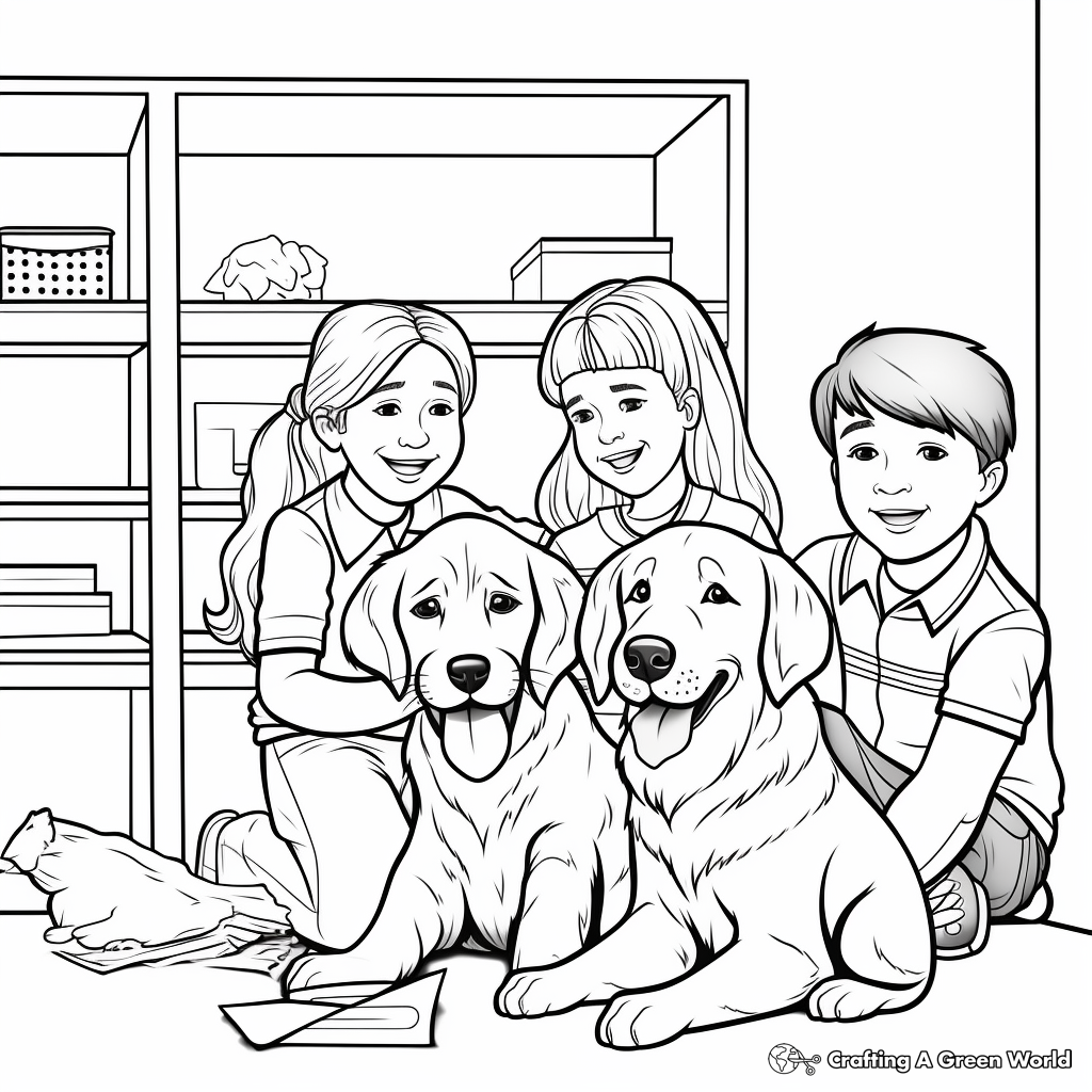 Helpful Shelter Workers Coloring Pages for Kids 2