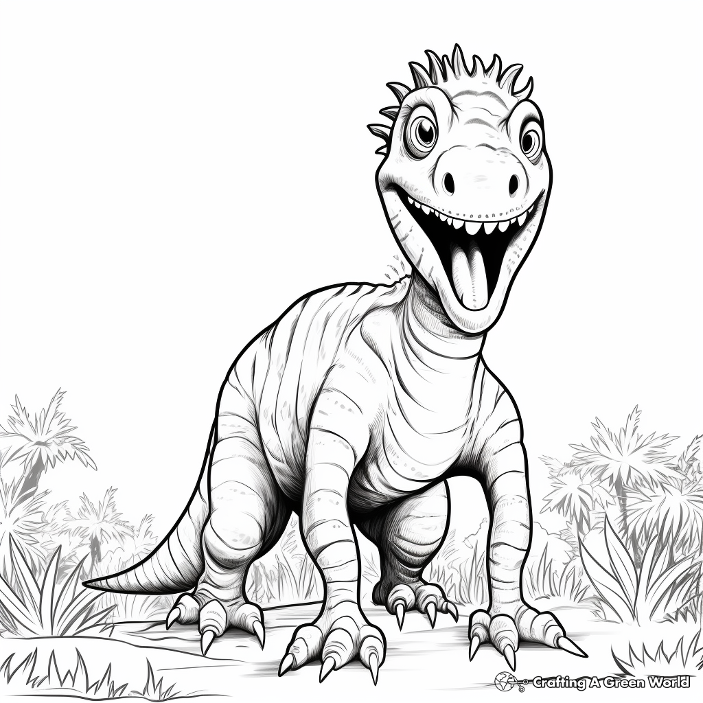 Herbivorous Amargasaurus Coloring Pages 1