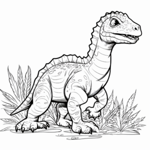 Herbivorous Amargasaurus Coloring Pages 3