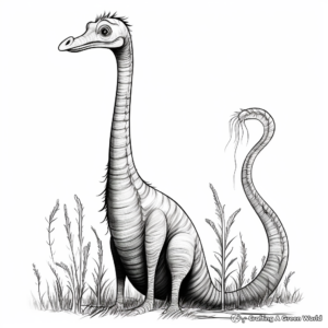Herbivorous Euhelopus Coloring Pages for Children 1