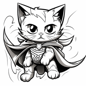 Heroic Firefighter Kitty Coloring Pages 3
