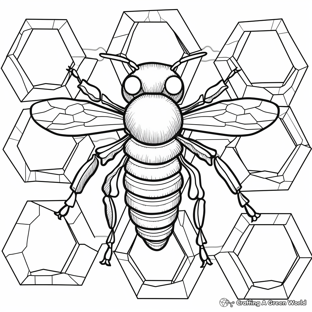 Hexagon Shapes in Honeycomb Coloring Sheets 1