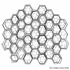 Hexagon Shapes in Honeycomb Coloring Sheets 3