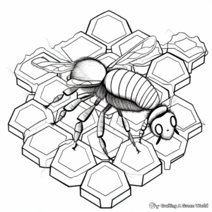 Hexagon Shapes in Honeycomb Coloring Sheets 4