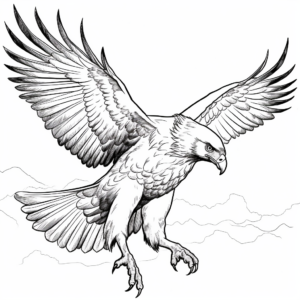 High-detail Wedge-tailed Eagle Coloring Pages for Advanced Colorers 4