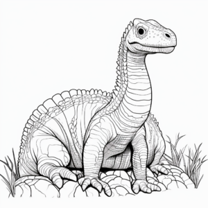 High-detailed Coloring Page for Paleontology Lovers 1