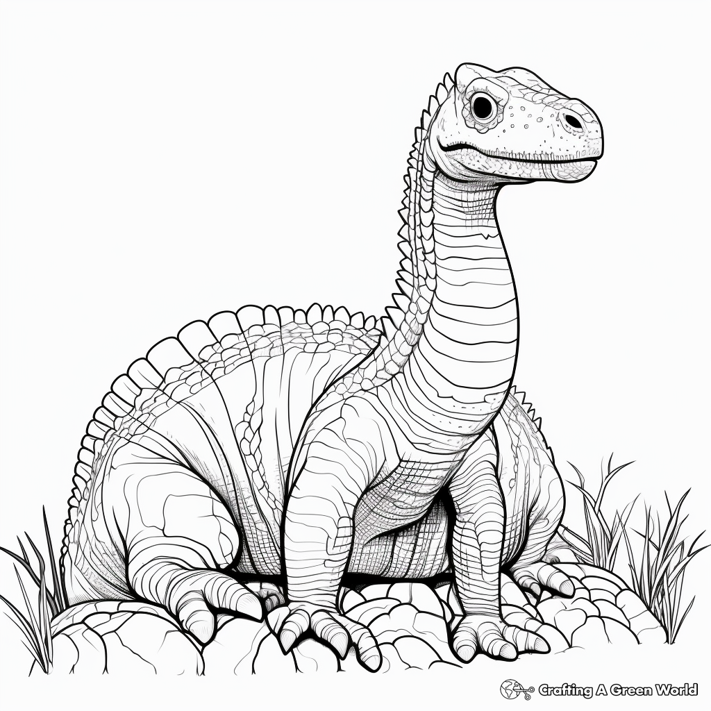High-detailed Coloring Page for Paleontology Lovers 1