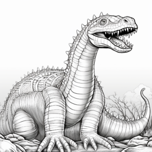 High-detailed Coloring Page for Paleontology Lovers 2