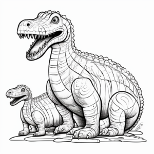 High-detailed Coloring Page for Paleontology Lovers 4
