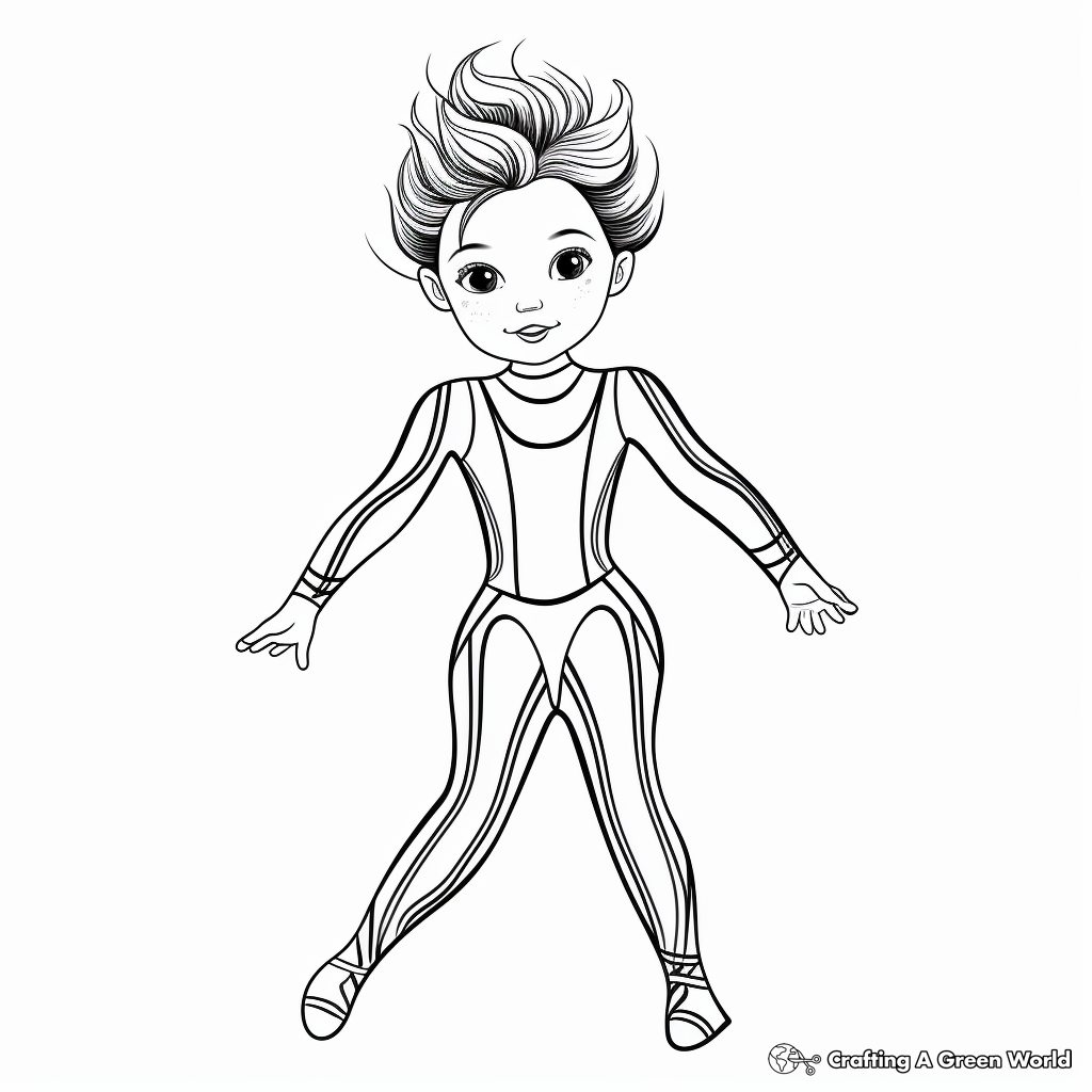 High-Fashion Runway Leotard Coloring Pages 2