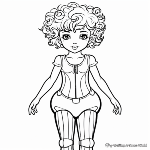 High-Fashion Runway Leotard Coloring Pages 3