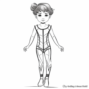 High-Fashion Runway Leotard Coloring Pages 4