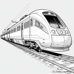 High-Speed Bullet Train Coloring Pages 1