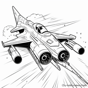 High Speed F18 Coloring Pages for Kids 4