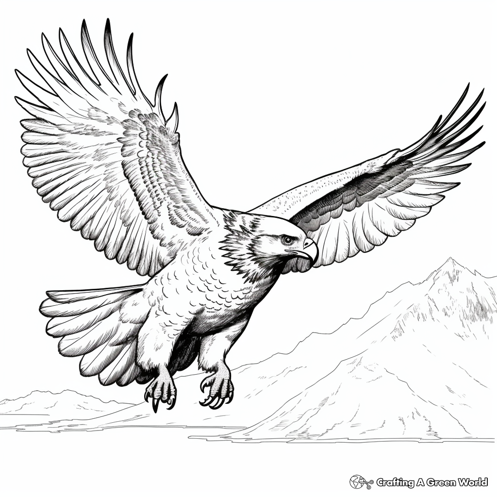 High-speed Peregrine Falcon Hunting Coloring Pages 3