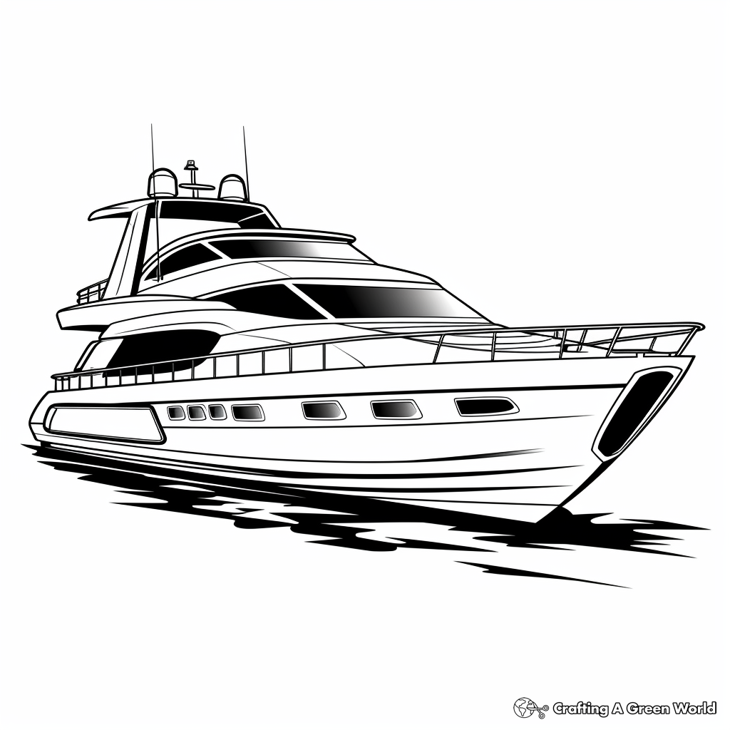 High-tech Sport Fishing Boat Coloring Pages 1