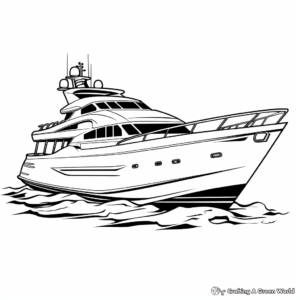 High-tech Sport Fishing Boat Coloring Pages 2