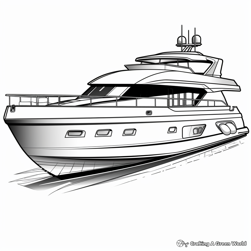 High-tech Sport Fishing Boat Coloring Pages 3