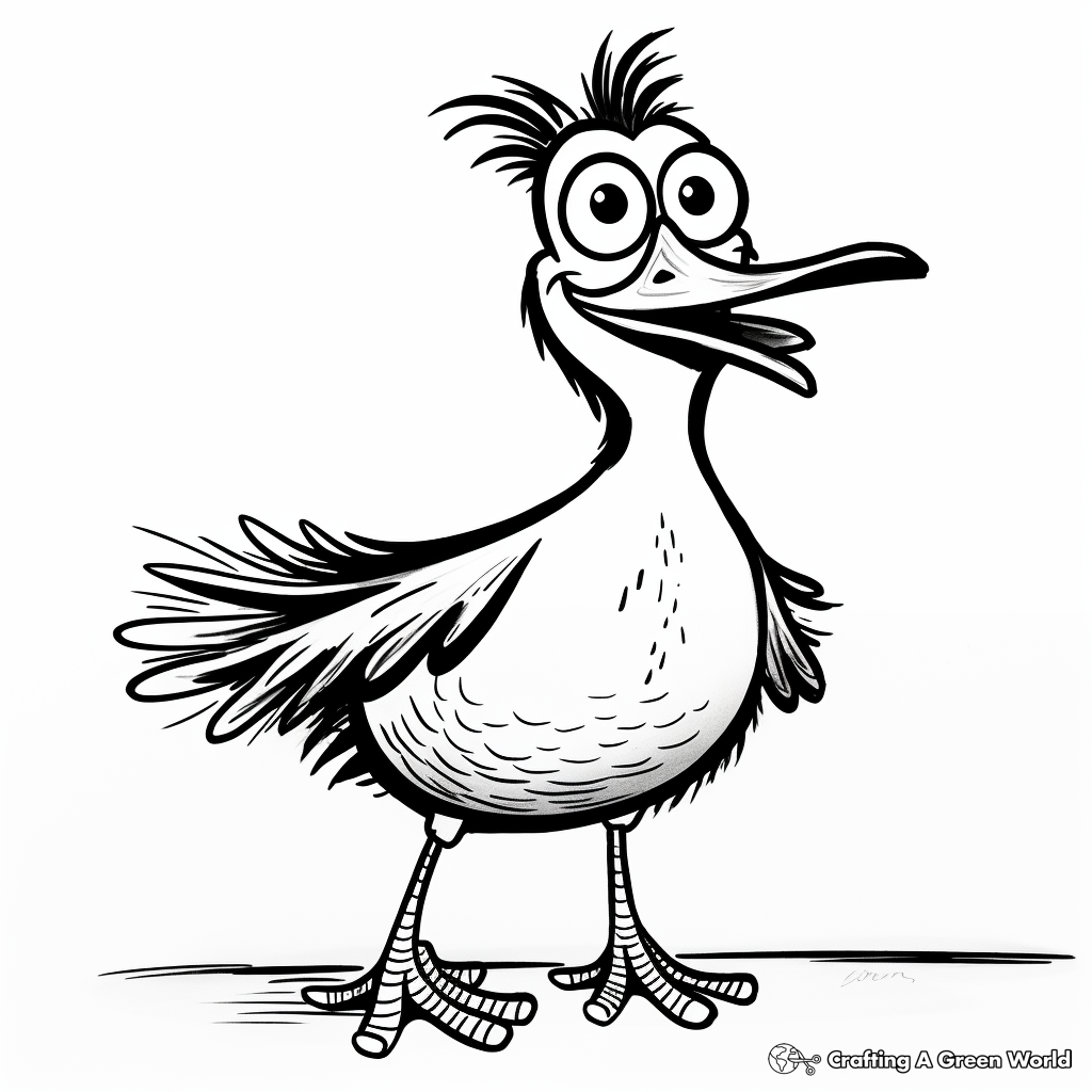 Hilarious Road Runner Bird Coloring Pages 1