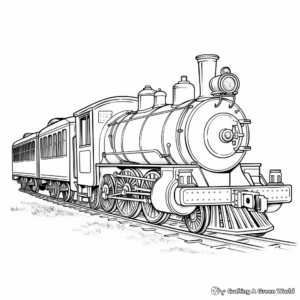 Historic 19th Century Train Coloring Sheets 1