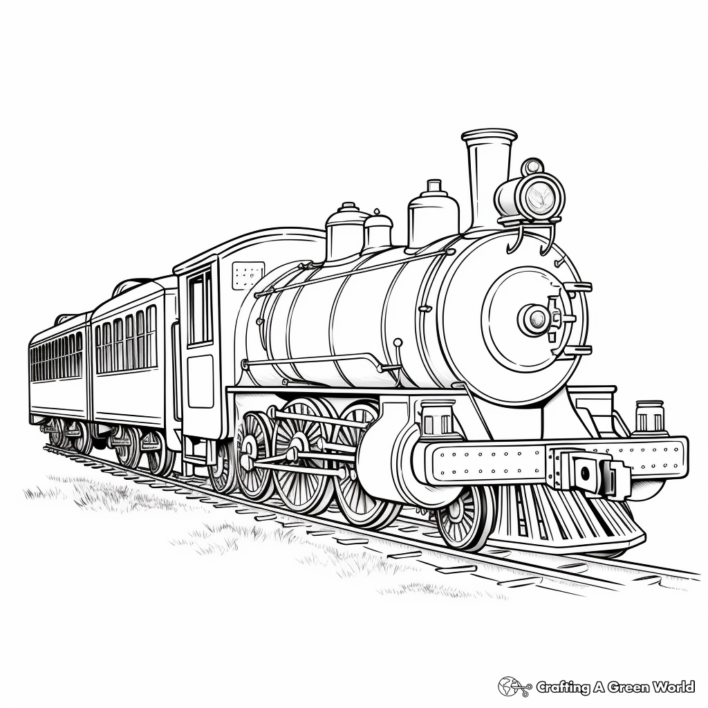 Historic 19th Century Train Coloring Sheets 1