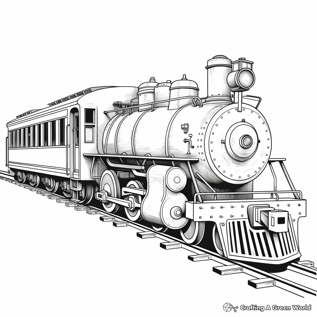 Historic 19th Century Train Coloring Sheets 2