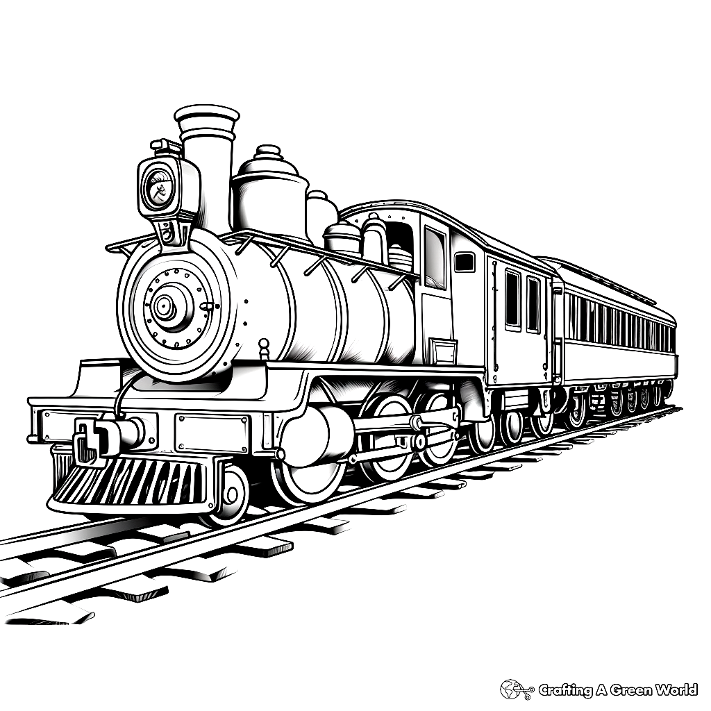 Historic 19th Century Train Coloring Sheets 4