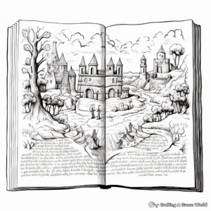 Historic Ancient Book Coloring Pages 4