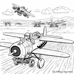 Historic Battles Featuring F18s Coloring Pages 1