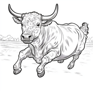 Historic Bull Leaping Coloring Pages 1
