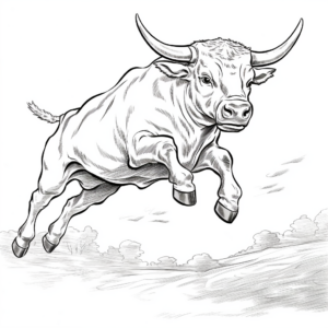 Historic Bull Leaping Coloring Pages 2