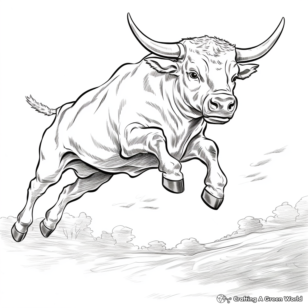 Historic Bull Leaping Coloring Pages 2