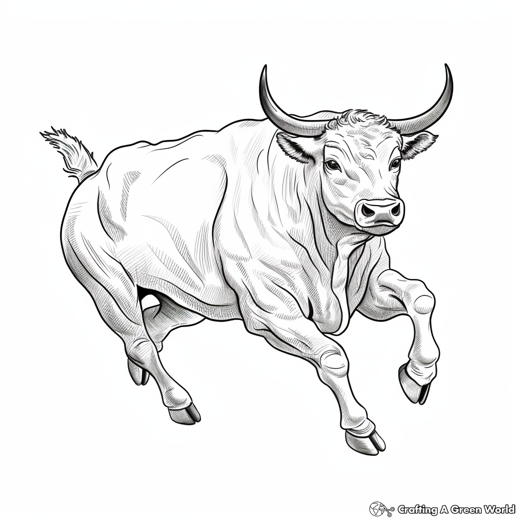 Historic Bull Leaping Coloring Pages 3