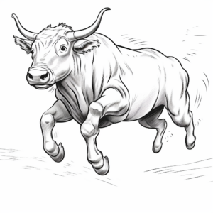 Historic Bull Leaping Coloring Pages 4