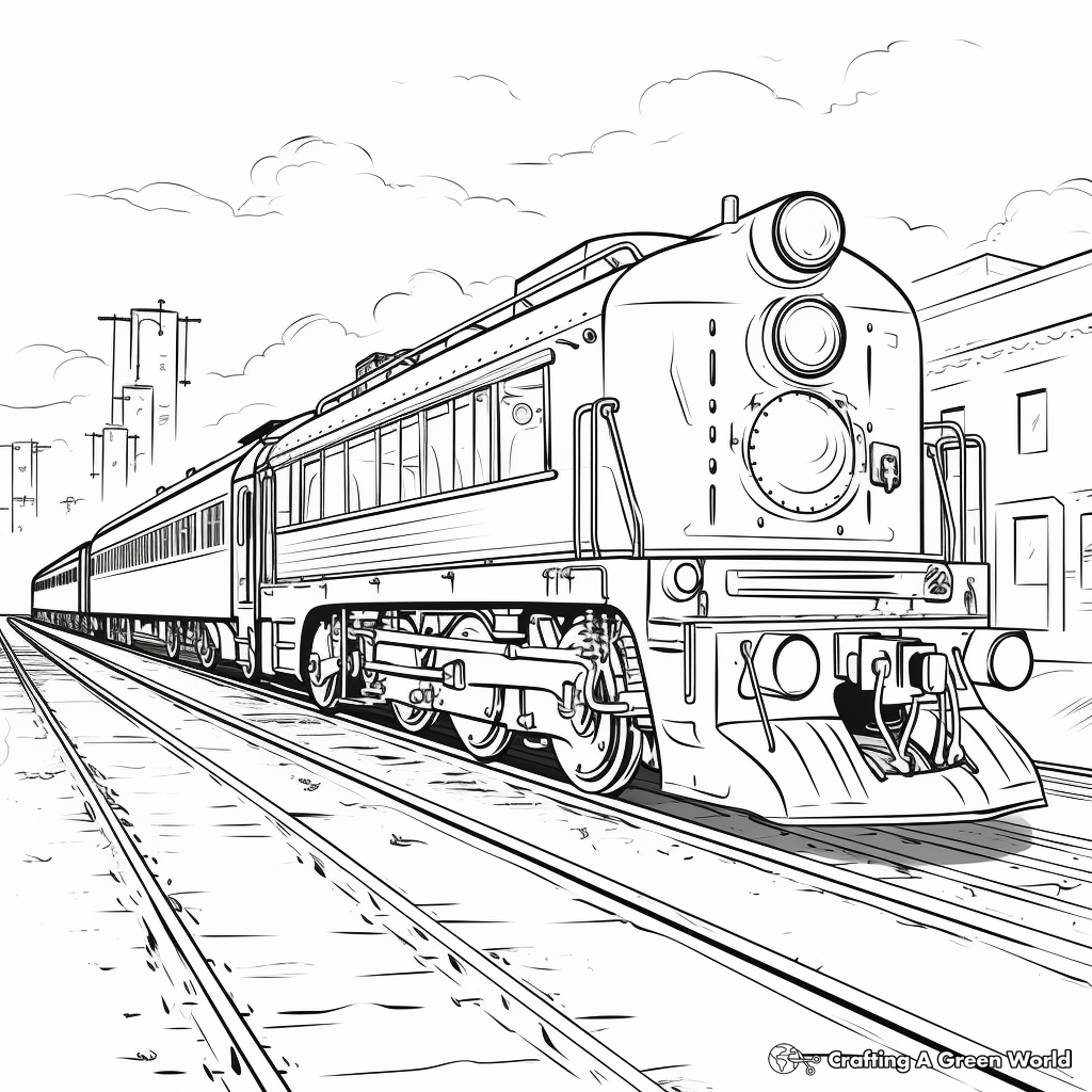 Historic Train Coloring Pages: The Orient Express 2