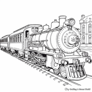 Historic Train Coloring Pages: The Orient Express 3