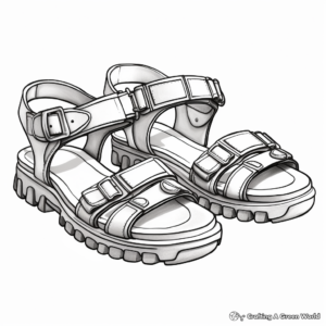 Historical Roman Sandal Coloring Pages 1