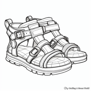 Historical Roman Sandal Coloring Pages 2