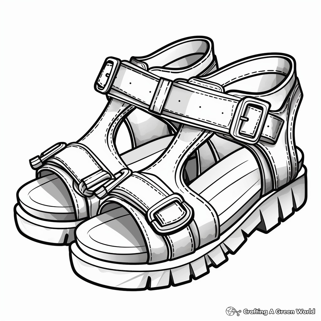 Historical Roman Sandal Coloring Pages 3
