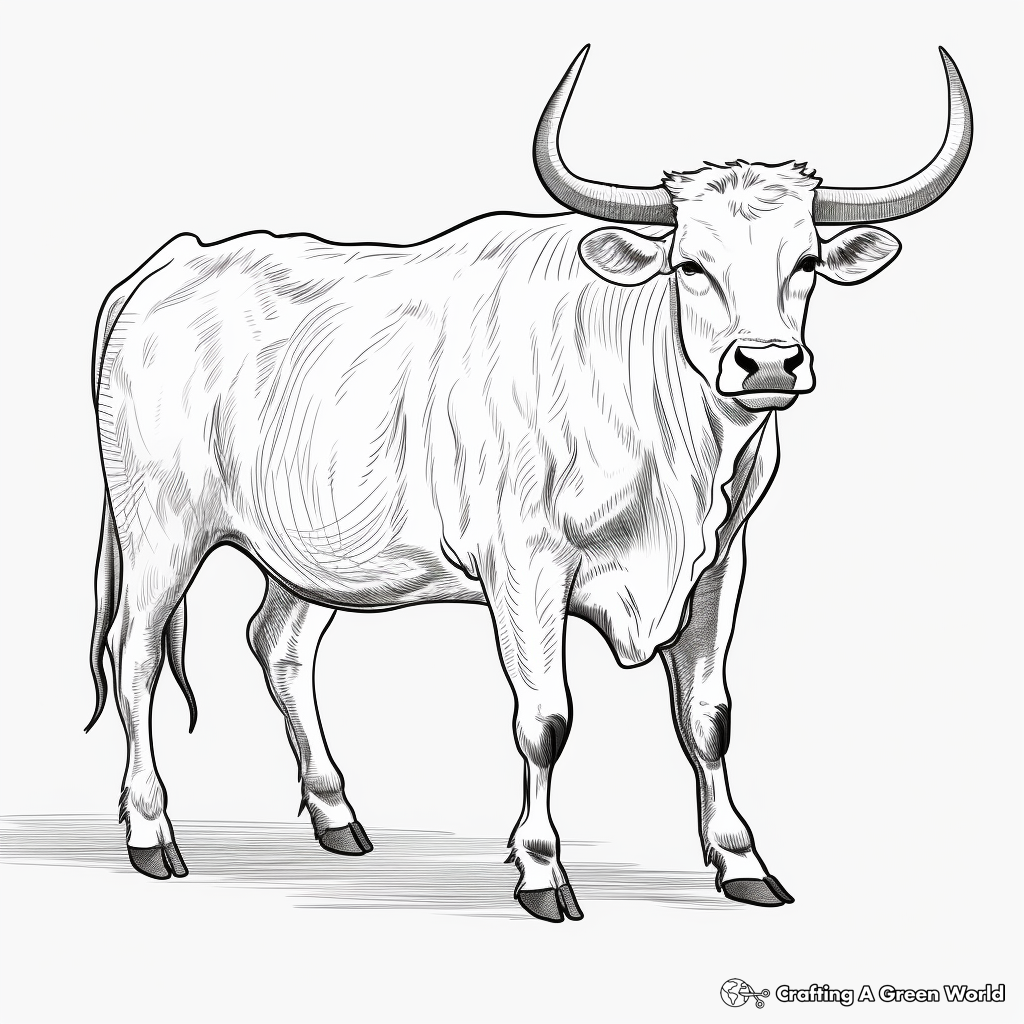 Historical Spanish Longhorn Coloring Pages 1