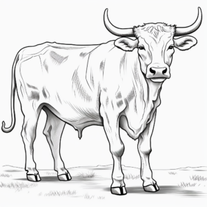 Historical Spanish Longhorn Coloring Pages 2