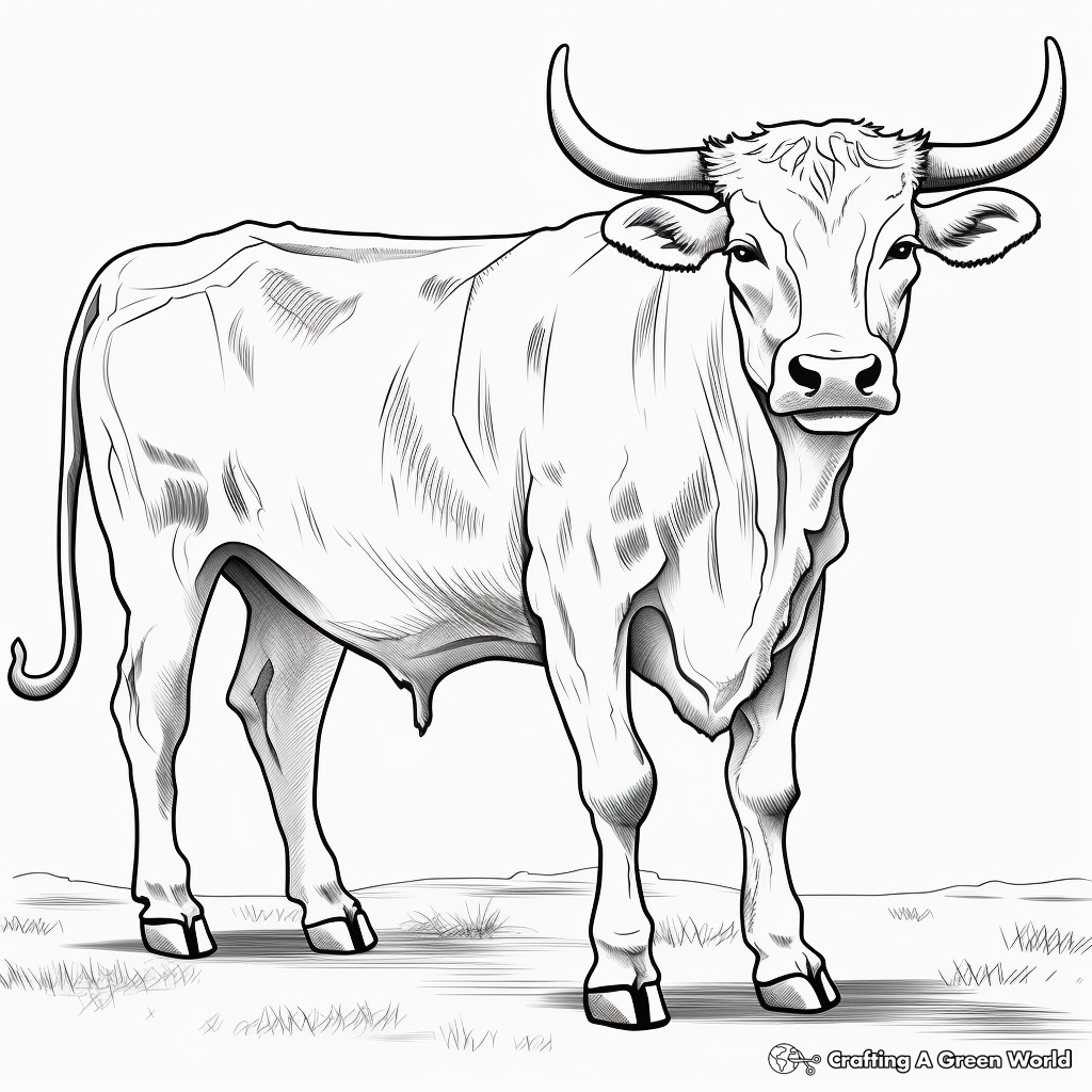 Historical Spanish Longhorn Coloring Pages 2