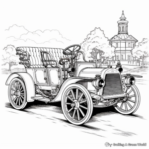 Historical Steam Car Coloring Pages 3
