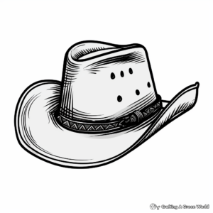 Historical Wild West Cowboy Hat Coloring Pages 3