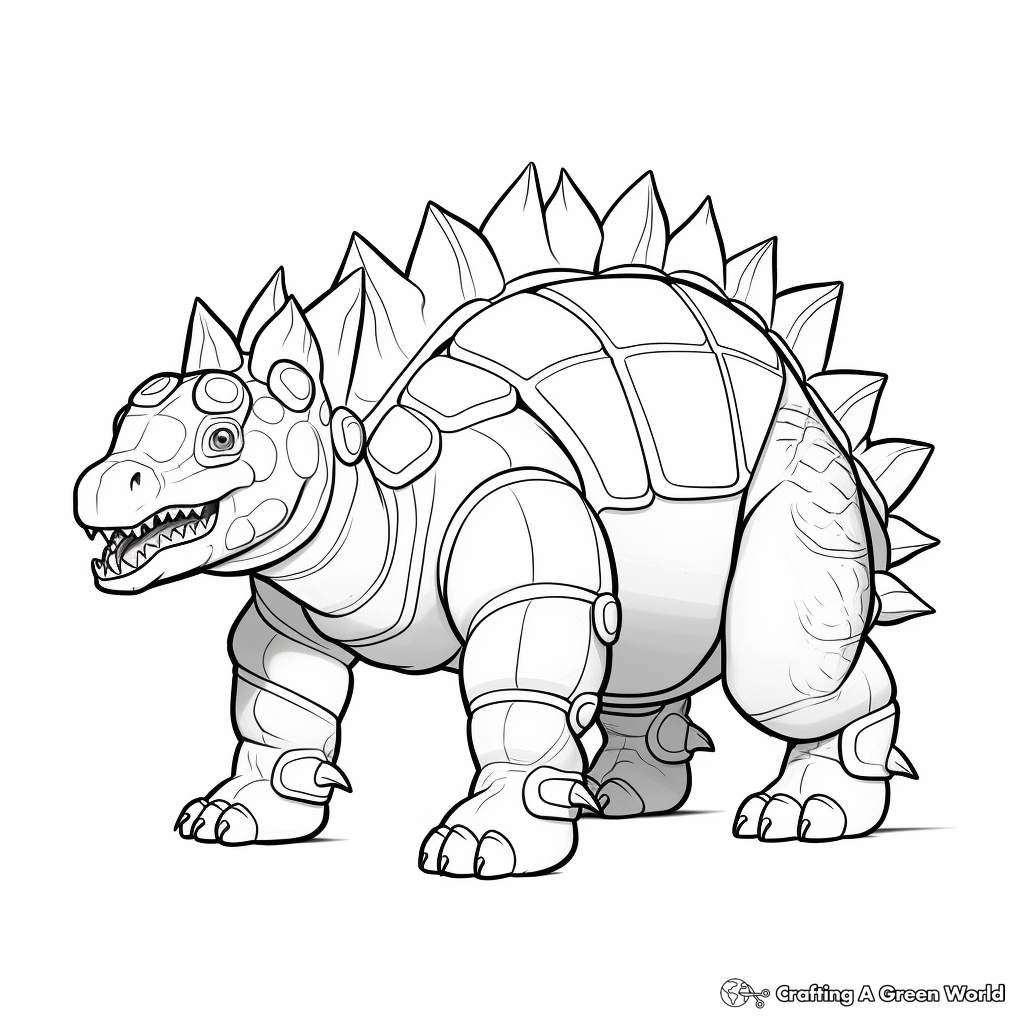 Historically Accurate Ankylosaurus Coloring Pages 1
