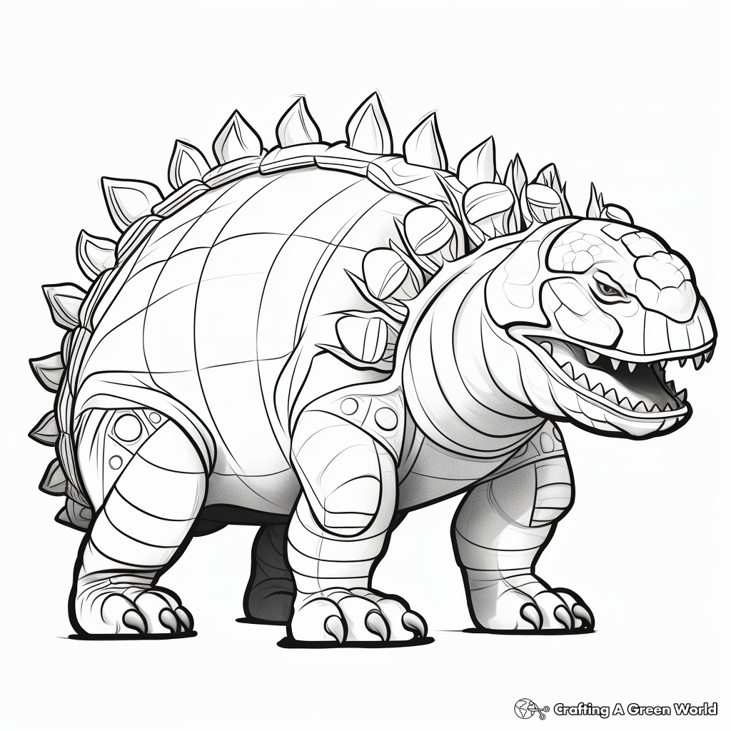 Historically Accurate Ankylosaurus Coloring Pages 2