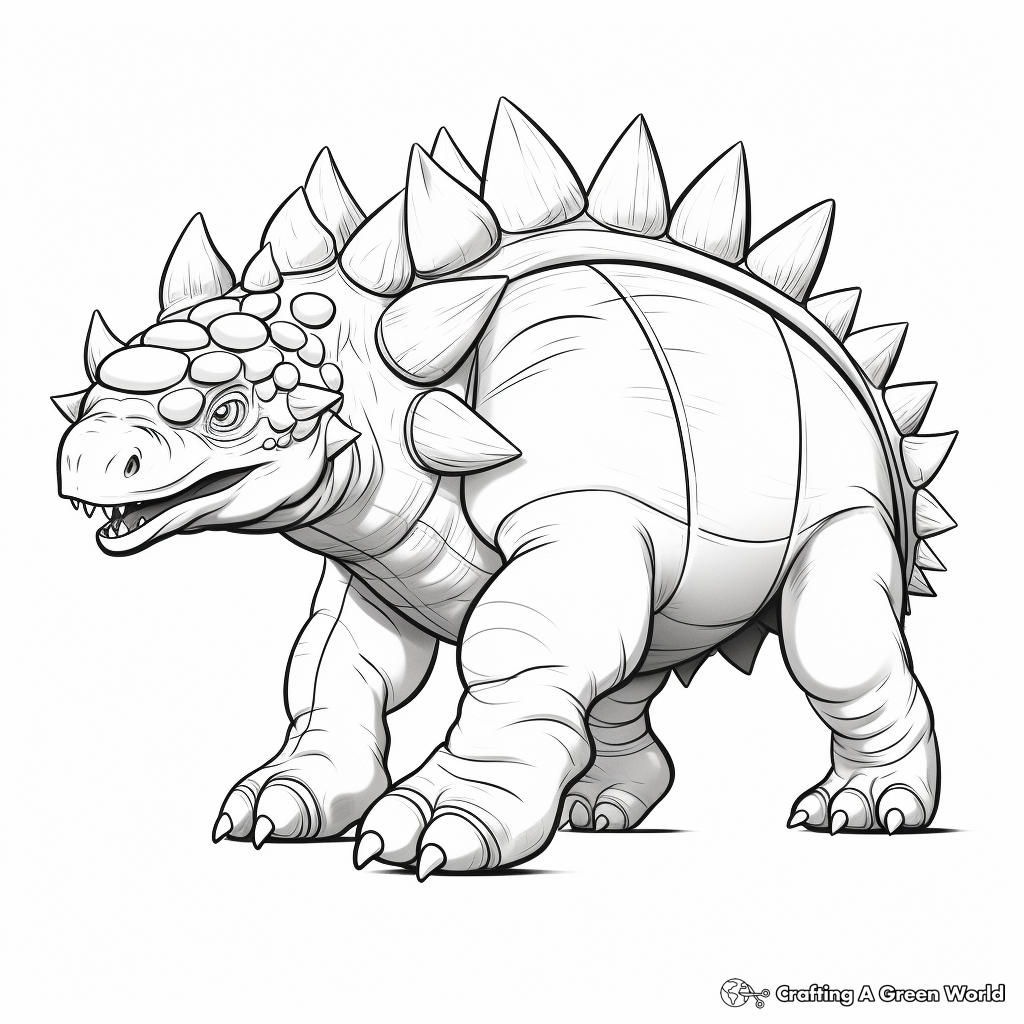 Historically Accurate Ankylosaurus Coloring Pages 3