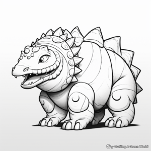 Historically Accurate Ankylosaurus Coloring Pages 4