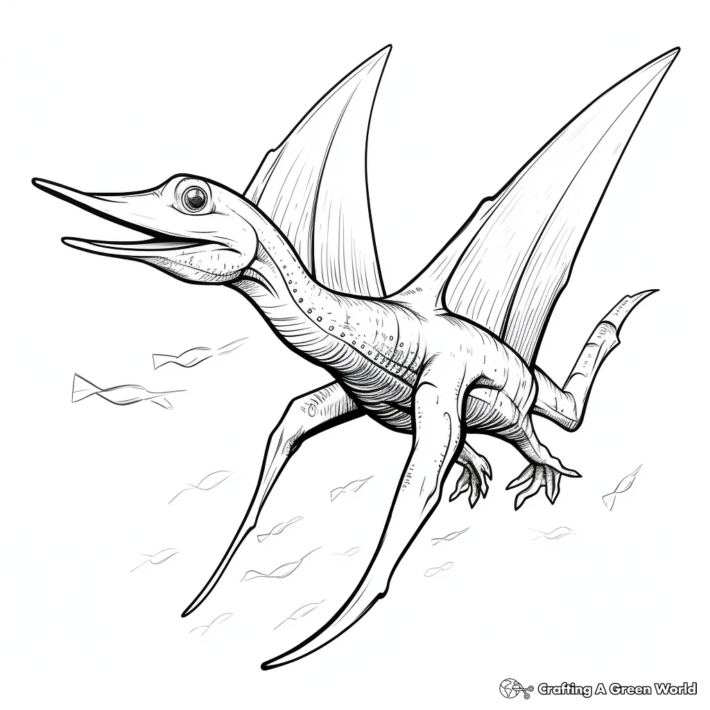 Historically Accurate Pteranodon Coloring Pages 1