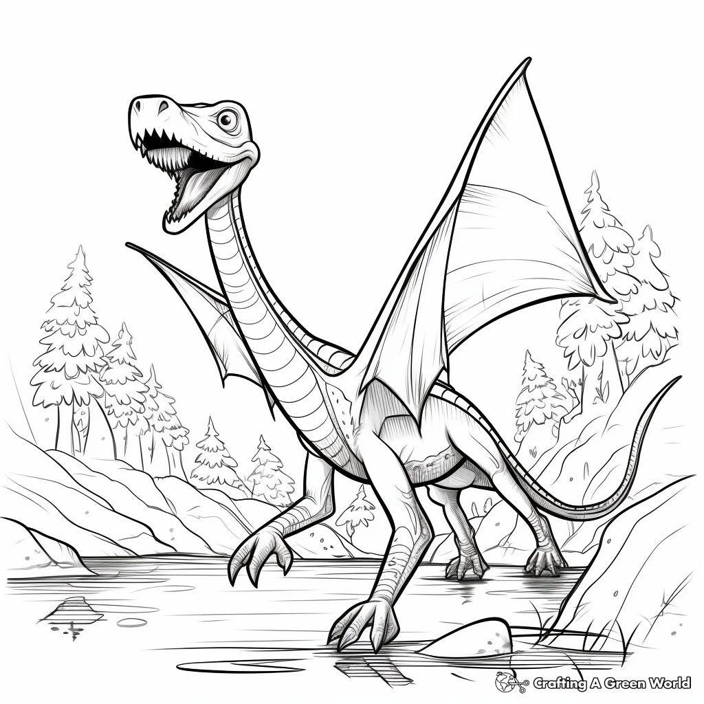 Historically Accurate Pteranodon Coloring Pages 4